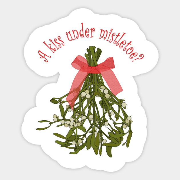 A kiss under mistletoe? Sticker by Tenshi_no_Dogu